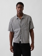 Linen-Cotton Relaxed Straight-Hem Shirt