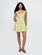 Linen-Blend Mini Dress