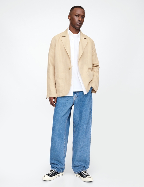 Relaxed Linen-Cotton Blazer