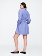 Stripe Poplin Mini Shirtdress