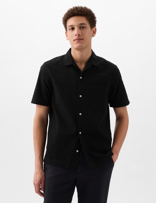 Eyelet Resort Shirt in Standard Fit