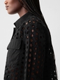 Eyelet Cropped Shirt