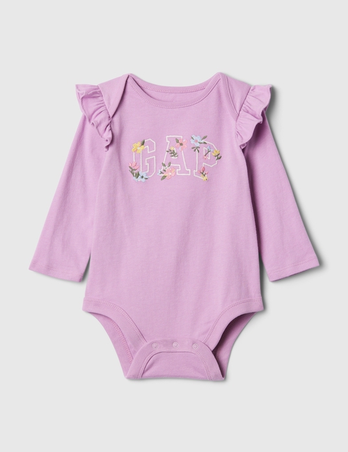 Baby Gap Logo Ruffle Bodysuit