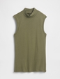 Modern Ribbed Mockneck Tank Top