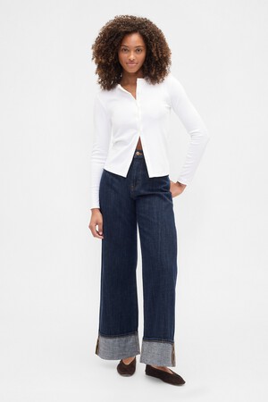 V-HR WIDE LEG CUFF DARK GISELE
