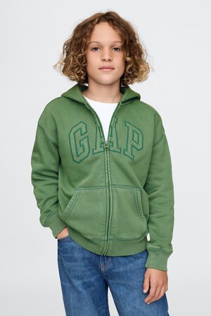 Kids Vintage Soft Full-Zip Hoodie