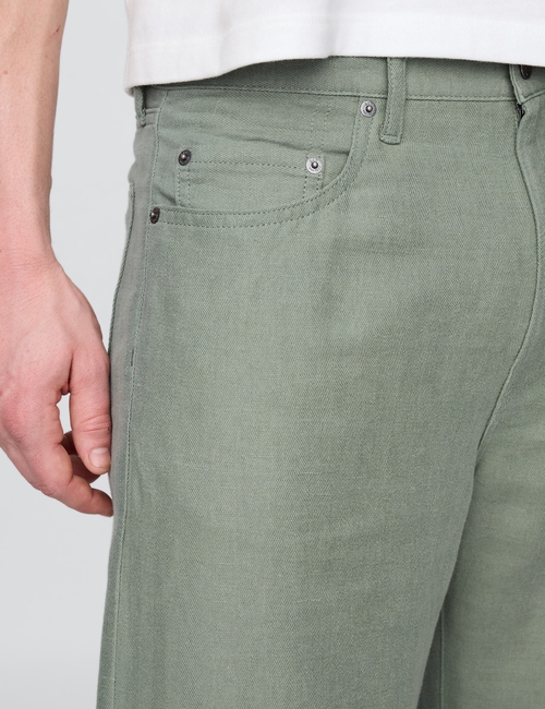 Linen-Cotton '90s Loose Herringbone Pants