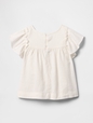babyGap Linen-Blend Flutter Sleeve Top