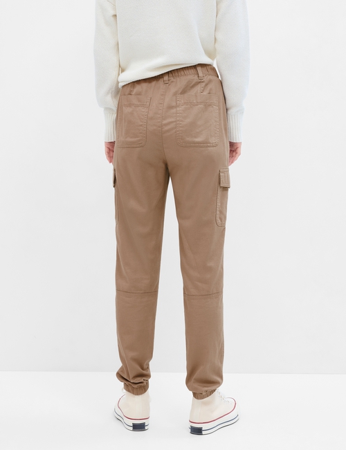 Girlfriend Khaki Cargo Joggers