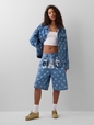 GAP X PROJ A POLKA DOT DENIM SHORT