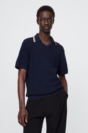 Johnny-Collar Sweater