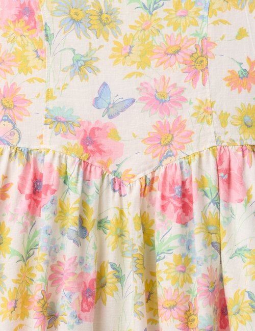 Kids Linen-Cotton Floral Dress
