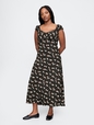 Crepe Sweetheart Maxi Dress
