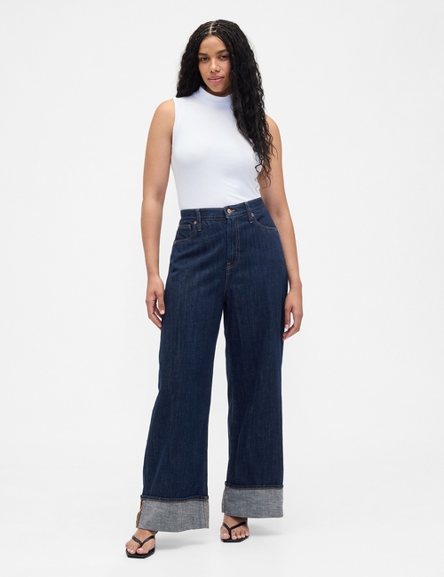 V-HR WIDE LEG CUFF DARK GISELE