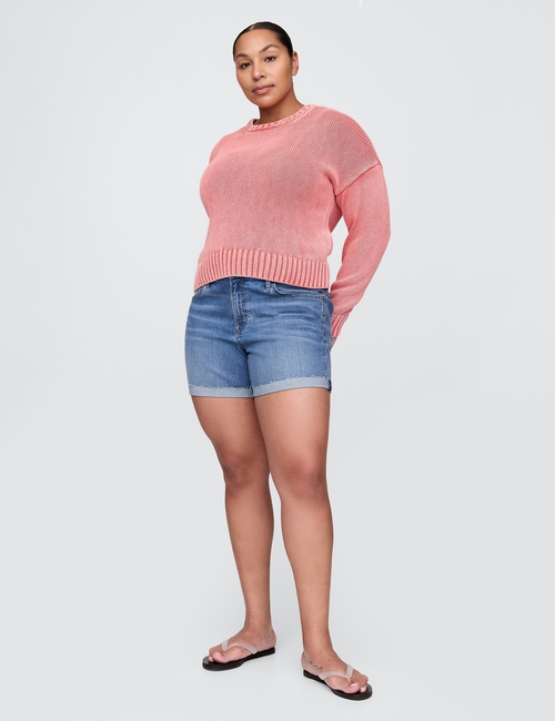 5" Mid Rise Denim Girlfriend Shorts