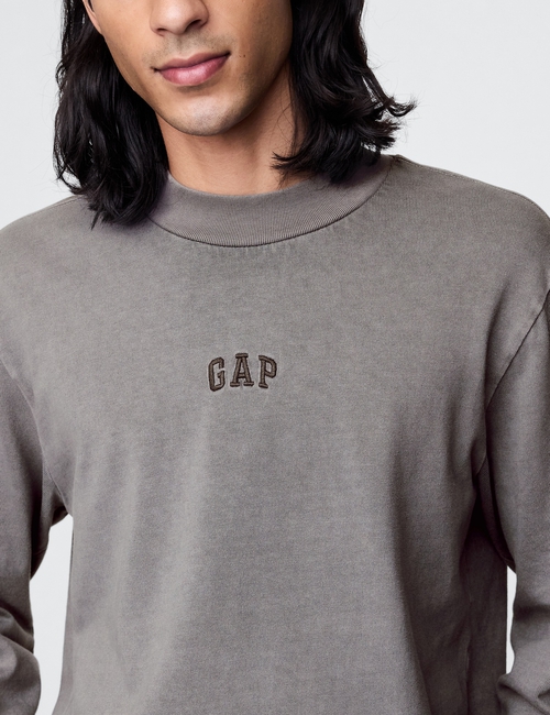 Mockneck Logo T-Shirt