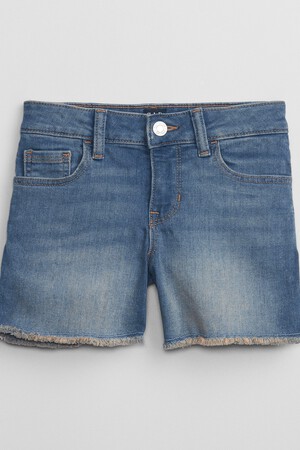 Kids Mid Rise Midi Denim Shorts with Washwell