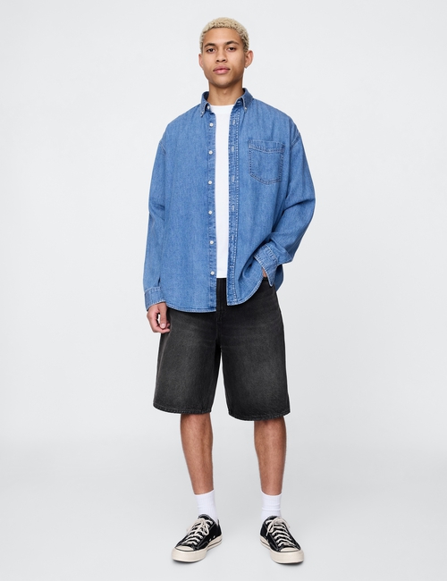 10.5" Baggy Denim Shorts