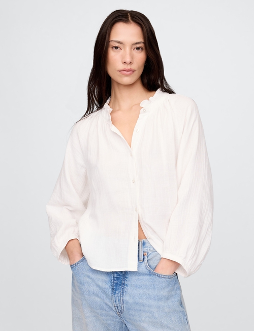Crinkle Gauze Shirt