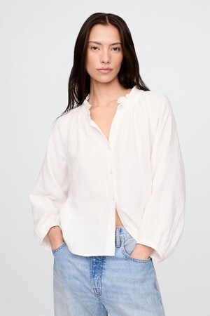 Crinkle Gauze Shirt