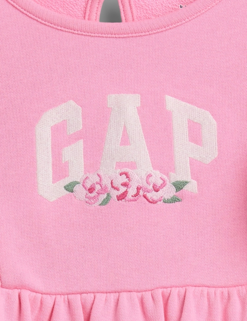 Baby & Toddler French Terry Ruffle Logo Dress