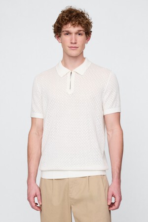 Crochet Polo Shirt