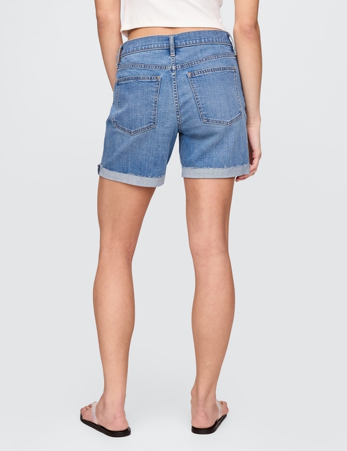 5" Mid Rise Denim Girlfriend Shorts