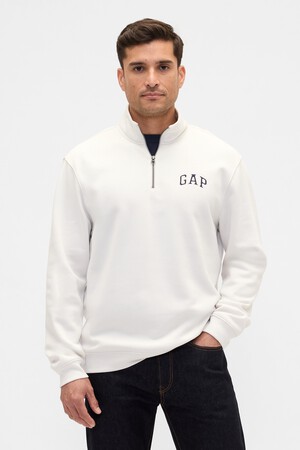 Relaxed Gap Logo Quarter-Zip Sweatshirt