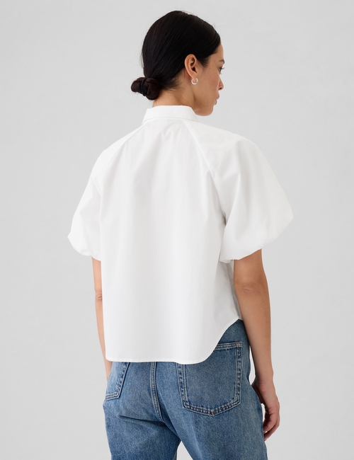 Organic Cotton Bubble Sleeve Shirt