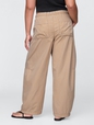 Low Rise Barrel Parachute Pants
