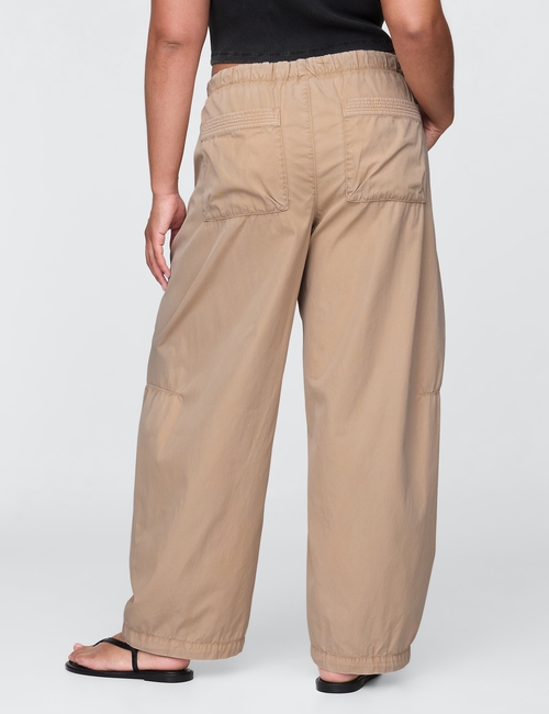 Low Rise Barrel Parachute Pants