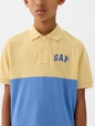 Kids Gap Logo Colorblock Pique Polo Shirt