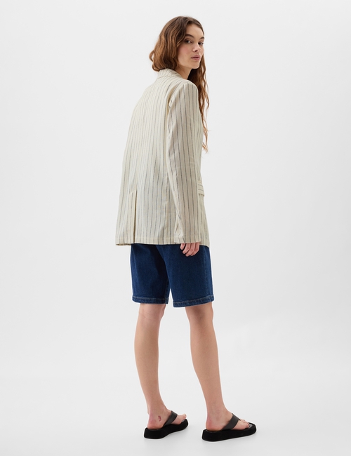 Relaxed Linen-Blend Blazer