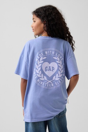 Kids Gap Heart Logo Oversized Tunic T-Shirt