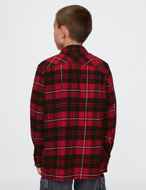 Kids Organic Cotton Flannel Shirt