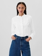 Classic Poplin Ruffle Shirt