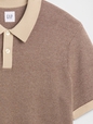 V-SS BIRDSEYE POLO SWEATER