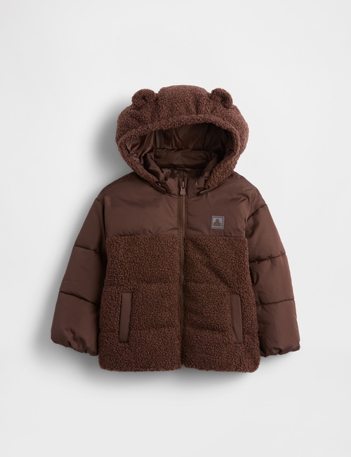Baby & Toddler Recycled Sherpa Bear Puffer Jacket