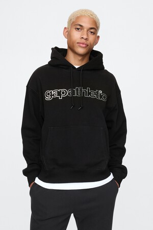 Vintage Soft Oversized Athletic Logo Hoodie