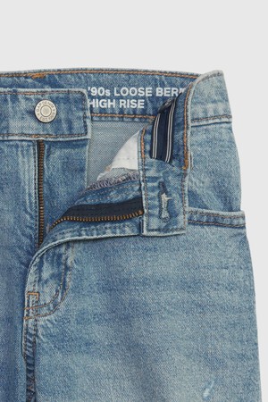 Kids High Rise '90s Loose Bermuda Shorts with Washwell