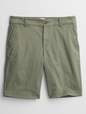 9" High Rise Twill Bermuda Shorts