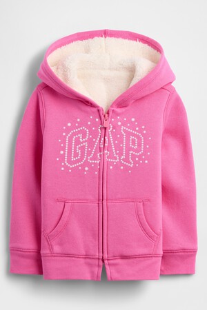 babyGap Logo Sherpa-Lined Hoodie