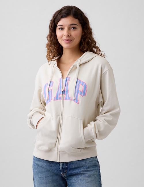 Relaxed Gap Logo Zip Hoodie