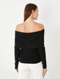 CashSoft Ribbed Off-Shoulder Sweater Top