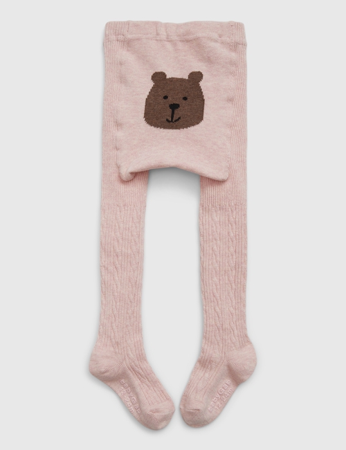 Toddler Bear Cable Knit Tights
