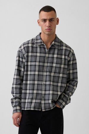 Organic Cotton Relaxed Flannel Shirt