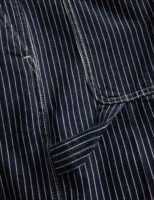 '90s Loose Denim Stripe Carpenter Shorts