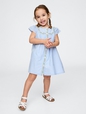 Baby & Toddler Flutter-Sleeve Shirtdress