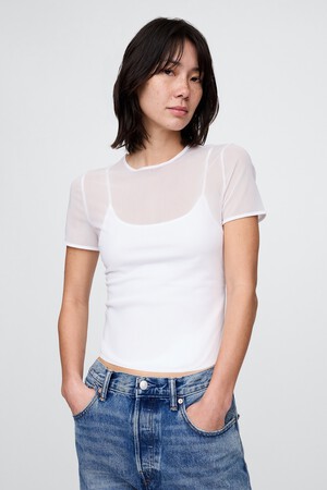 SS MESH CREW TEE
