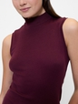 Modern Ribbed Mockneck Tank Top